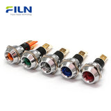 120V Indicator Light 19mm Metal Concave 2-PIN Plug for Industrial Panel FILN