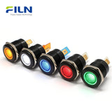 22mm Control Panel Light | 12V-220V Metal Flat Head 2-Pin LED | Industrial Signal Indicator FILN