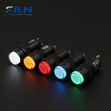 12.5mm Blue Light Indicator Plastic 12V 24V 220V 2-Pin High-Head Threaded Panel Mount