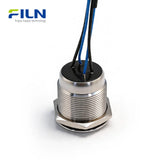 Interrupteur à bouton-poussoir momentané 12 V 22 mm en métal étanche 15 cm précâblé FILN