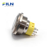 12 Volt Switch Push Button 28mm Stainless Steel Momentary Latching 5-Pin LED FILN