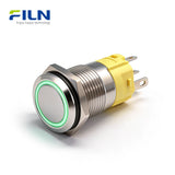 12V Push Button Switch 16mm Stainless Steel 5-Pin LED Ring 16MM LED Switch FILN
