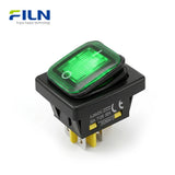 12V Wippschalter Wasserdicht Kunststoff KCD4 4Pin 30A AN-AUS mit LED-Licht UL Wippschalter FILN