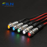 12 Volt Indicator Light 8mm IP67 Waterproof Panel Mount LED FILN