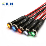 12V 24V 220V LED Indicator Light 8mm Panel Mount IP67 Waterproof