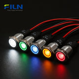 Voyant de signalisation avec fil, lampe témoin métallique LED étanche IP67 pour applications médicales et marines FILN