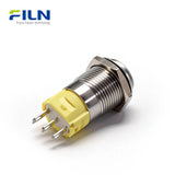 Normally Closed Push Button Switch 16mm Stainless Steel High Head FILN