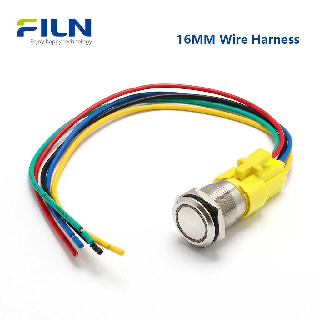 Connecteur de câble à bouton-poussoir 5 ou 8 fils en ligne Adaptateur de prise de câble pour interrupteur 16mm, 19mm, 22mm-50mm