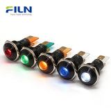 Panel Light Indicator 19mm Metal High Head 2-PIN Plug 12V 110V 220V FILN