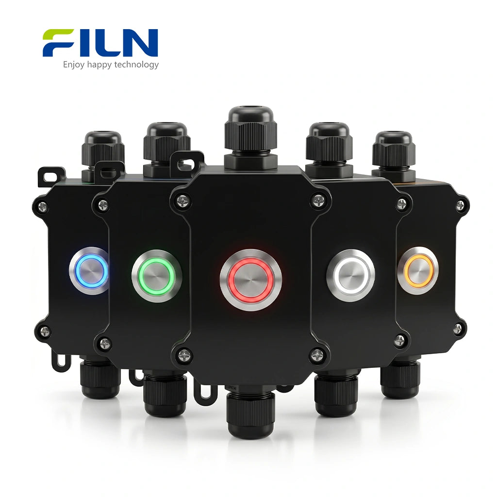 Boîtes de jonction électriques avec interrupteur à bouton-poussoir métallique 20 A étanche IP65 personnalisées en usine FILN