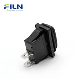 On and Off Rocker Switch Waterproof KCD3 2-Pin Manual Control Black Rocker Switch FILN