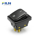 2 Position Rocker Switch Black Non-Illuminated 30x22mm 30A Waterproof KCD4 IP65 FILN