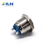 16mm Pilot Light Indicator IP67 Metal Flat Head Pin Terminal FILN