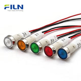 10mm Plastic Indicator Pilot Lamp 220V PA66 Wired Screw Mount FILN