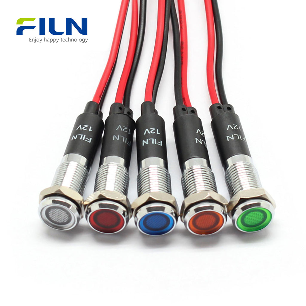 Vs Panel Signal 8mm LED Indicator Light 3V-220V Pre-wired for Panel Signal DIY Indicat ...