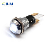 24V LED Panel Indicator Lights 16mm Metal High Head 2Pin Terminal FILN