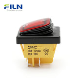 LED Rocker Switch ON-OFF Nylon Plastic Waterproof KCD4 Rocker Switch FILN Factory