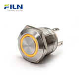 19mm 4PIN Push Button Switch Ring LED Momentary Stainless Steel for CNC/Marine | FILN