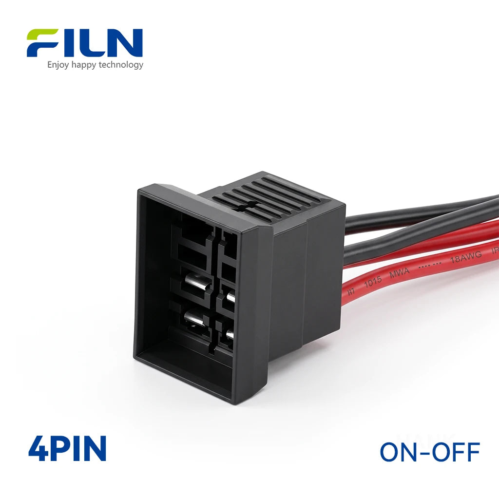 Wire Harness for Rocker Switch | 30A KCD4-03-FJ Quick Connector | FILN Factory