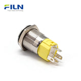 12V Push Button Switch 16mm Stainless Steel 5-Pin LED Ring 16MM LED Switch FILN