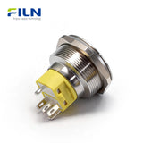 12 Volt Switch Push Button 28mm Stainless Steel Momentary Latching 5-Pin LED FILN