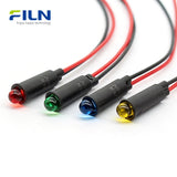 6mm Pilot Lamp Indicator 12V 220V Plastic Wire Lead Snap-in for Sale FILN