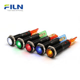 24V Indicator Light 8mm Metal Flat Head IP67 for Industrial Panels FILN