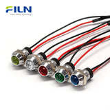 9 Volt LED-Leuchte 8mm Metallanzeige FL1M-08SW-4 IP65 Wasserdicht FILN