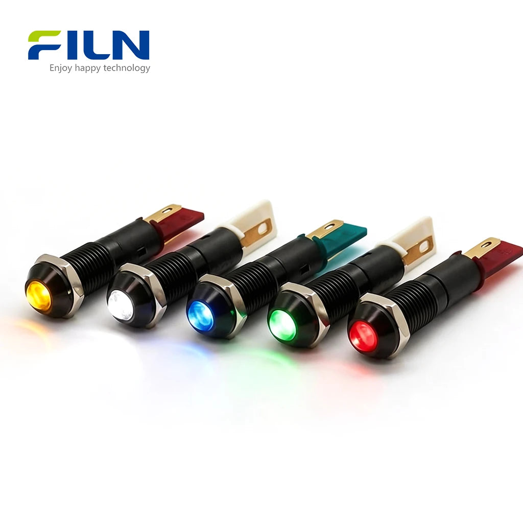 Machine Indicator Light Pole Machine Indicator Lights 8mm Metal IP67 Panel Mount 12-380V FILN – FILN ...