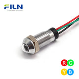 Common Cathode/Anode 2-color Panel Mount Indicator8mm IP67 High Head FILN