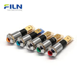 LED Indicator Light Red 10mm Waterproof 12V 24V 220V for Panel Mount FILN
