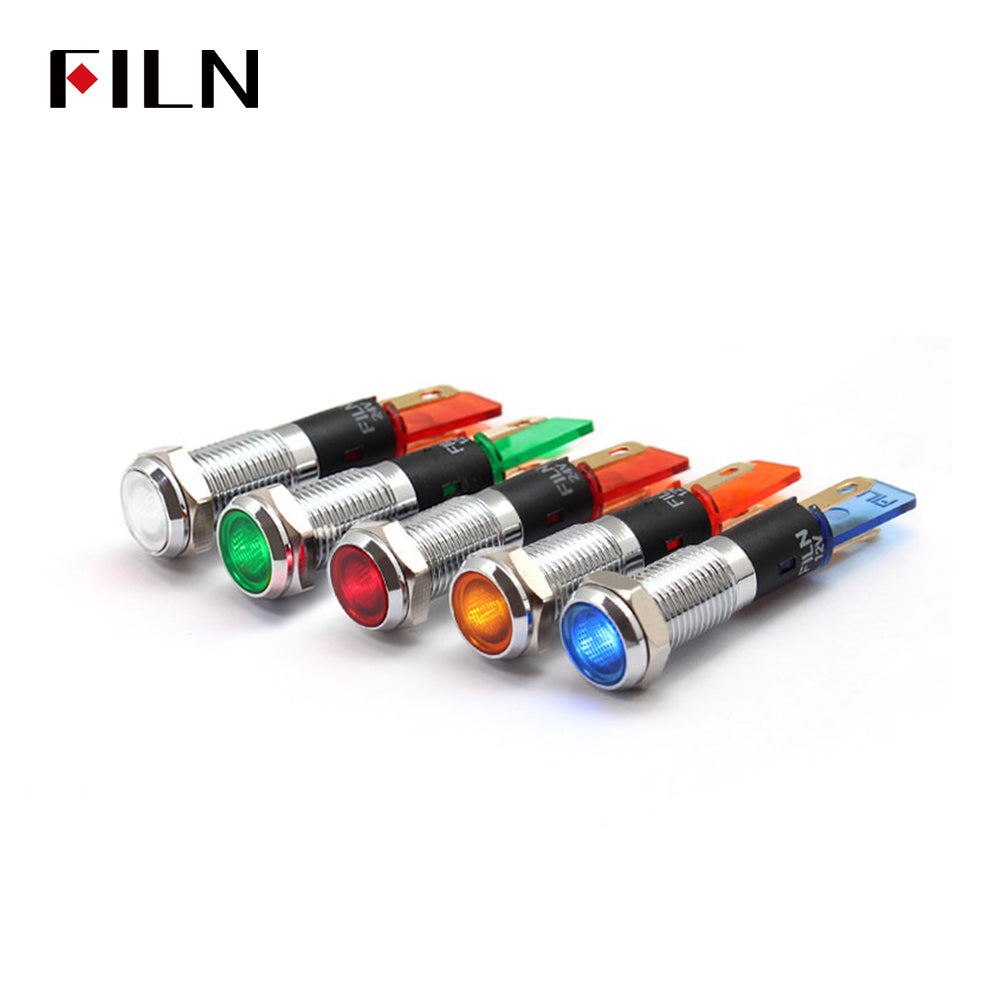 FILN 12 Volt LED Indicator Lights 8MM Waterproof UL Indicator Lamp