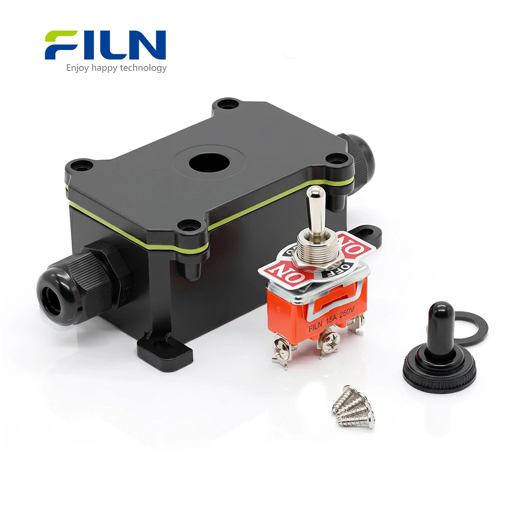 Waterproof Junction Boxes Electrical with Toggle Switch 12mm SPST SPDT ...