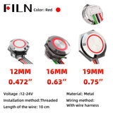 12-19MM Metal Ultra-thin Momentary Push Button Switch with Multiple Wiring Methods 12-24V