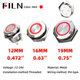 12-19MM Metal Ultra-thin Momentary Push Button Switch with Multiple Wiring Methods 12-24V