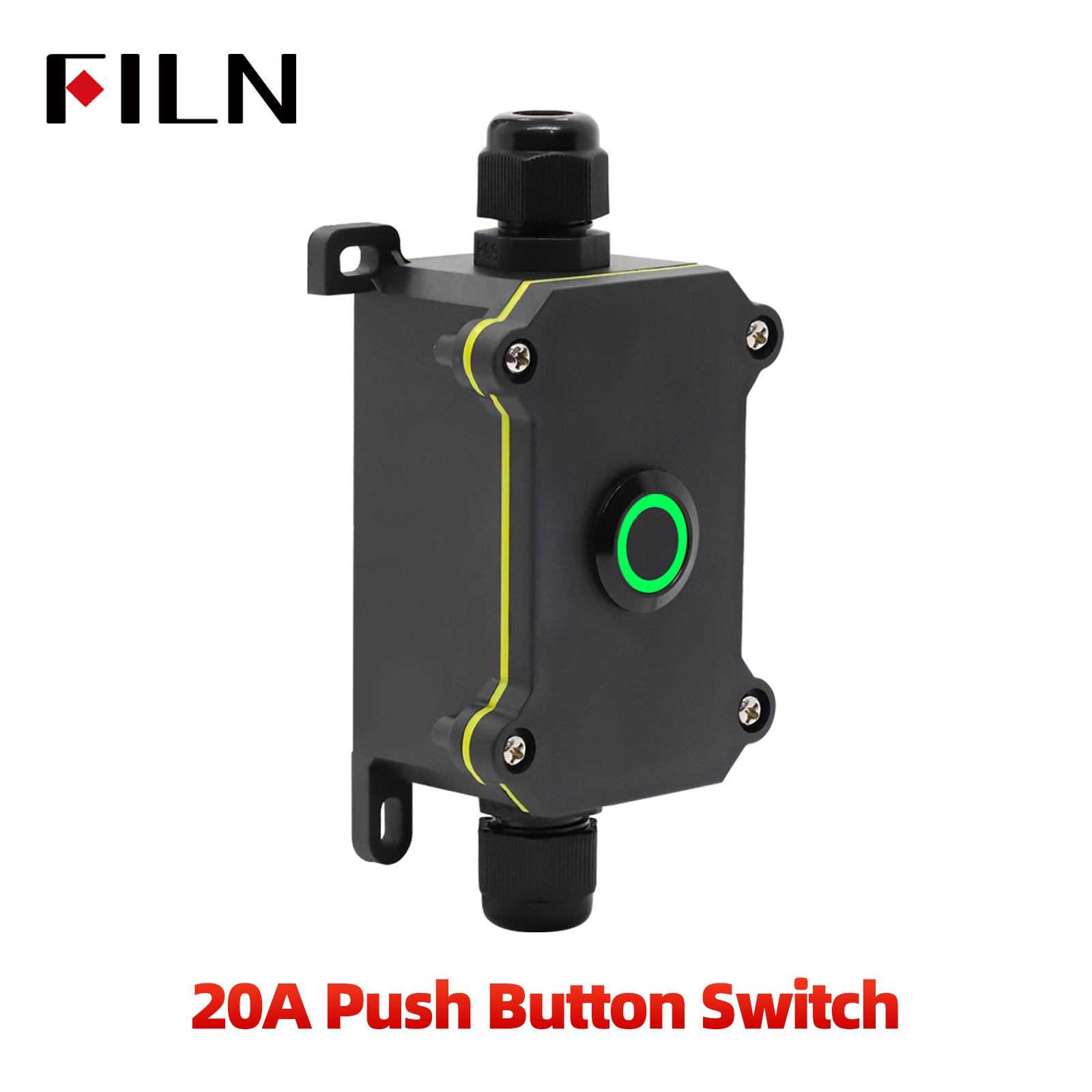 FILN 20A Waterproof Push Button Switch Box witch 19MM Metal Button Switch