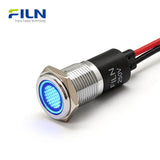 Voyant de signalisation avec fil, lampe témoin métallique LED étanche IP67 pour applications médicales et marines FILN