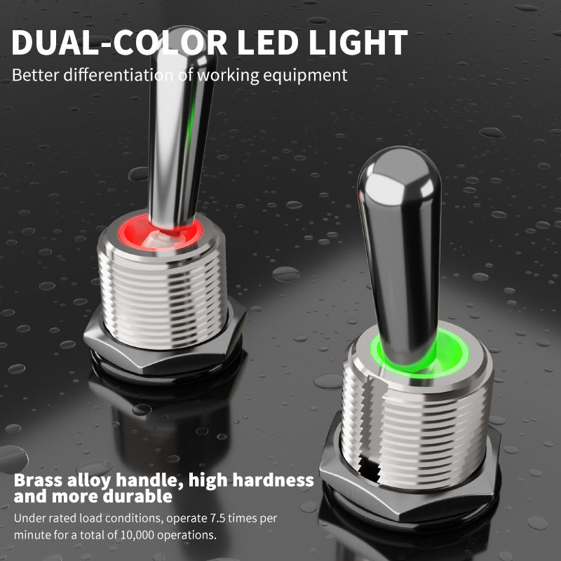 Quick Color Switch 12MM Toggle Switch R&G Dual color Design IP67 Waterproof – FILN Shopify