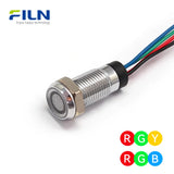 Tri-color LED Signal Lamp 8mm IP67 | 12V-220V RGB RGY Status Indicator FILN