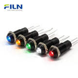 Voyant Jaune Tête Haute Borne à Broche 3-220V 8mm FLIN