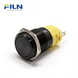 16mm Round Push Button Switch No LED Light Stainless Steel Pin Terminal FILN