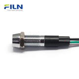 Red/Blue Dual-color LED Indicator 8mm IP67 Waterproof 12V-220V Signal Light FILN