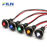 LED Light Panel 12V Indicator 22mm Concave Head Pre-wired Signal Lamp FILN