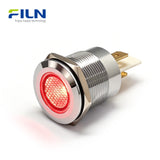 22mm Control Panel Light | 12V-220V Metal Flat Head 2-Pin LED | Industrial Signal Indicator FILN