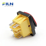ON OFF ON Rocker Switch Ordinary Plastic KCD4 6-Pin Waterproof Rocker Switch FILN