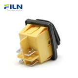 Rocker On Off Switch Black Plastic Waterproof IP65 KCD4 4-Pin DPST Switch FILN