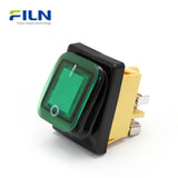 Rocker Switch 12V Transparent Plastic Screw Feet 4PIN ON-OFF 30X22MM UL FILN