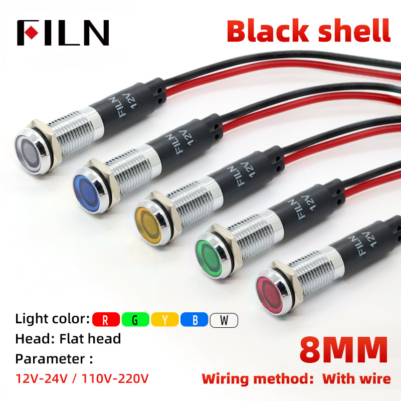 FILN UL Certified 8MM Explosion Proof LED Indicator Light Commercial LED Lights