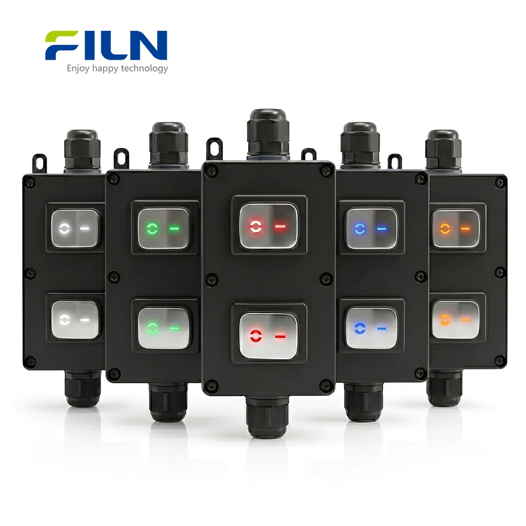 Boîte de Jonction Étanche Extérieure Électrique 30A Acier Inoxydable Interrupteur à Bascule KCD4 FILN