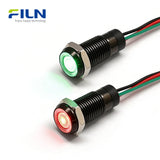 Dual-color Signal Lamp 8mm  IP67 Flat Head LED for CNC Panel FILN